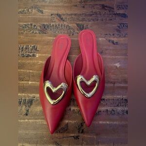 Maeve by Anthropologie Leather Shoes Women’s Size 37 | red | Like New